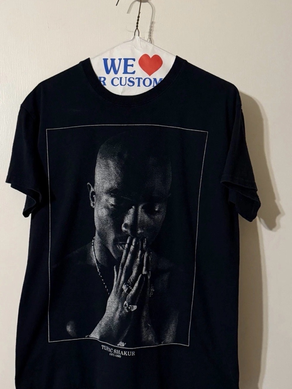 Bravado Black Short-Sleeve Tupac Graphic Tee